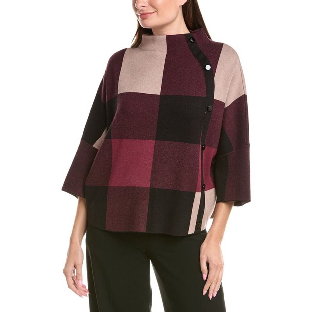 Joseph Ribkoff Womens Mock Neck Pullover Top, Red